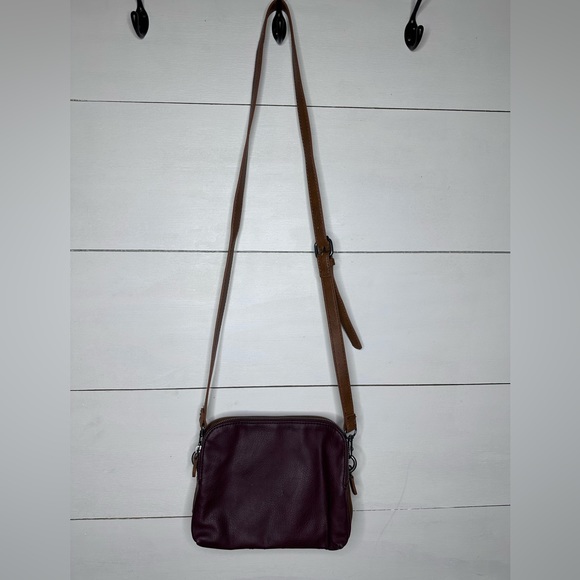 American Eagle Outfitters Tassel Crossbody Bag Brown Burgundy - Picture 6 of 11